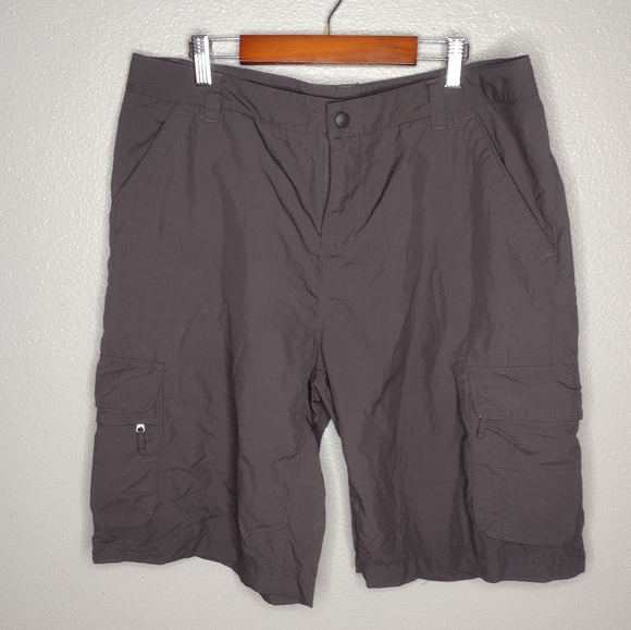REI Shorts Rei Womens Nylon Cargo Shorts 4 Gray Outdoor Hiking